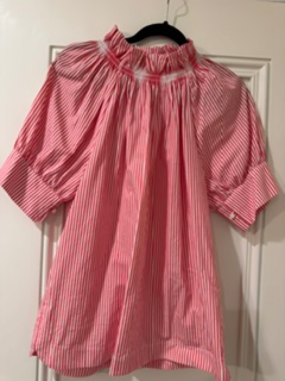 Worn ONCE! Like-New shirt from Sara Campbell w/ ruffle and smocking, $228